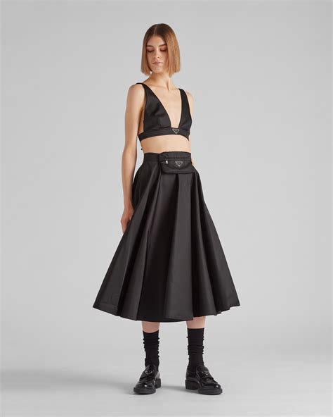 prada skirt with belt|prada nylon skirt.